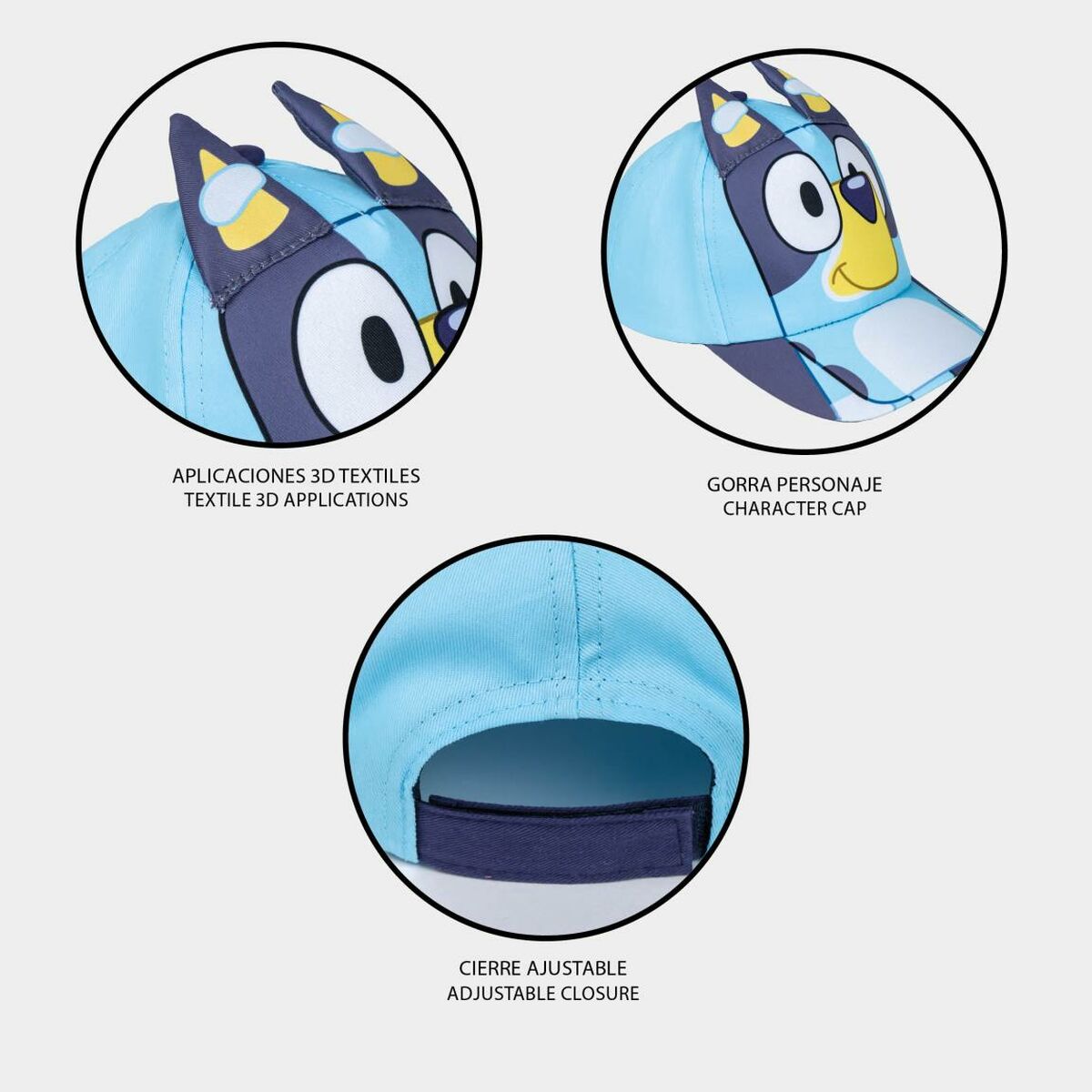 Boné com Orelhas Bluey Azul